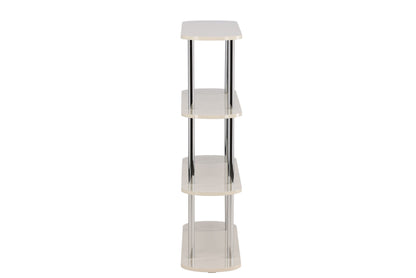 Zino reol 120×30×116 cm – Sølv