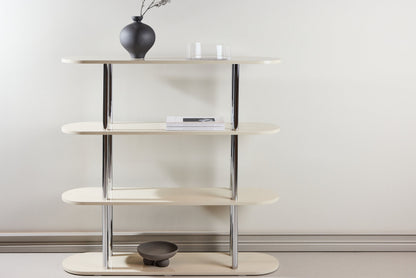 Zino reol 120×30×116 cm – Sølv
