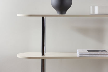 Zino reol 120×30×116 cm – Sølv