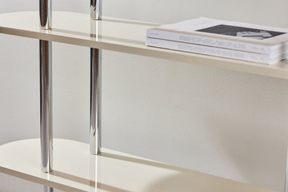 Zino reol 120×30×116 cm – Sølv