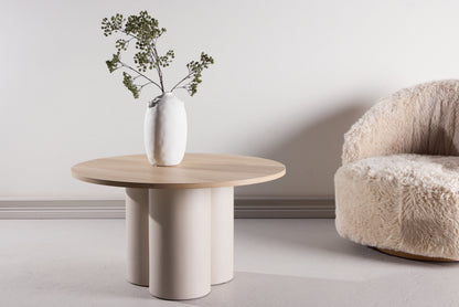 Olivia sofabord Ø80×45 cm – Beige