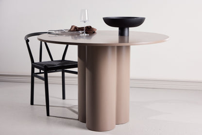 Olivia rundt spisebord Ø110 cm – Mørkebrun