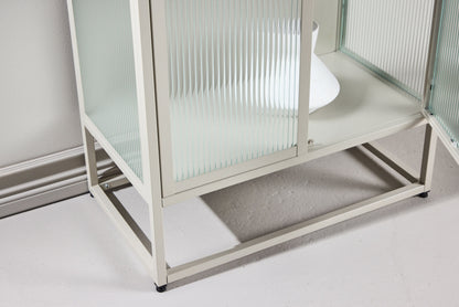 Garis højt opbevaringsskab – Beige