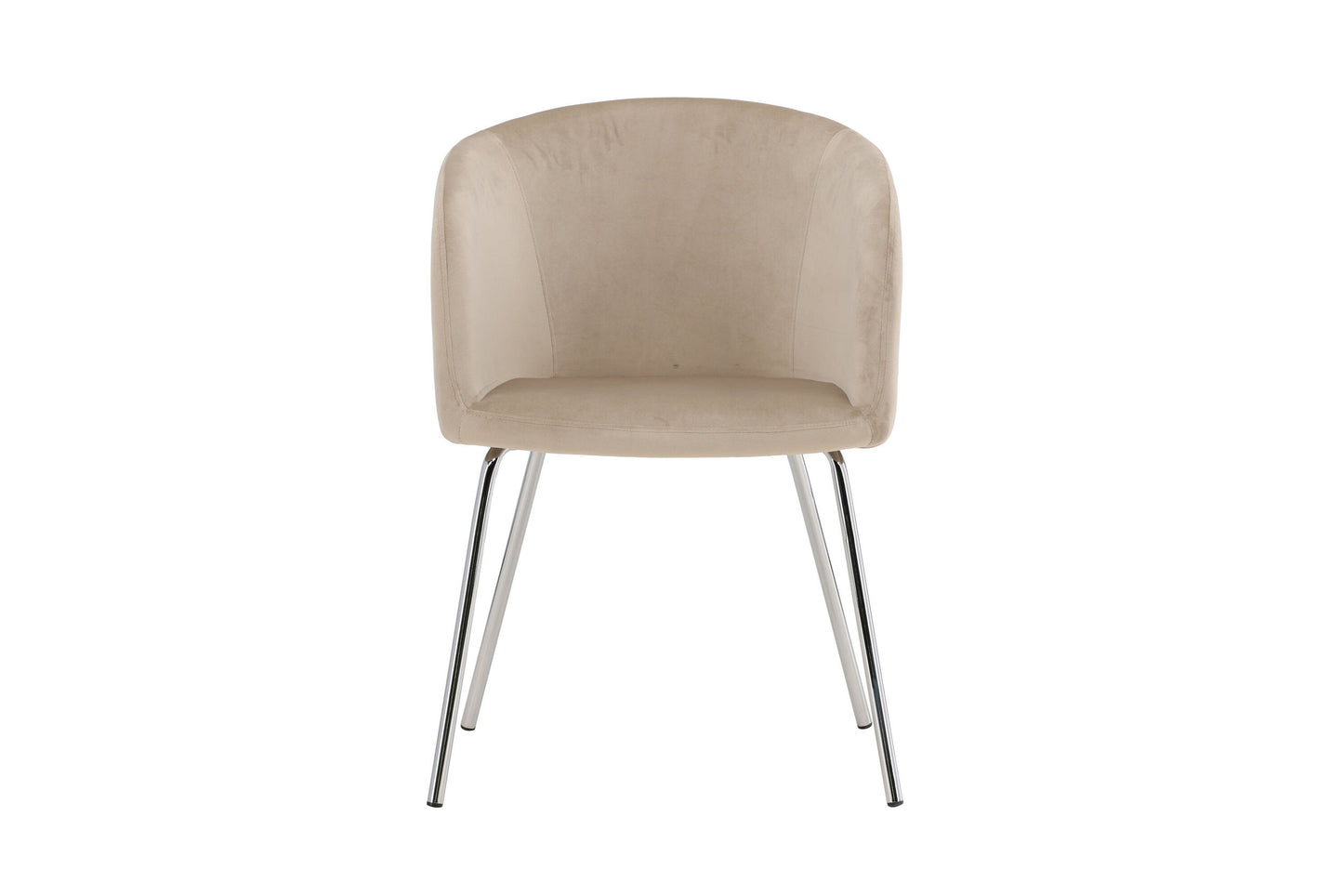 Berit spisebordsstol – Sølvben med beige velour