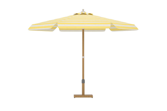 Cerox parasol 270 cm – Gul/Hvid