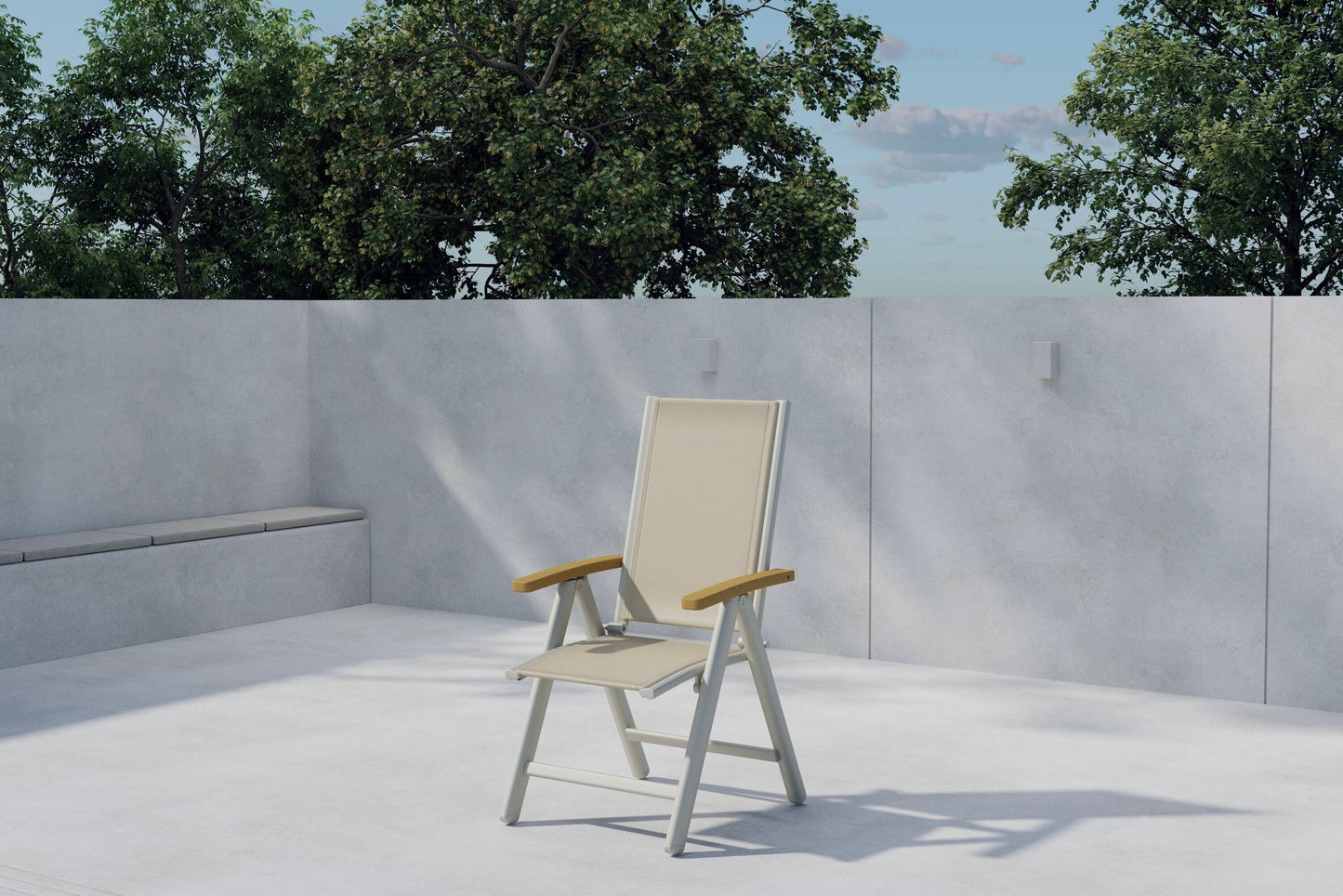 Panama spisebordsstole (2 stk.) – Beige/Teak