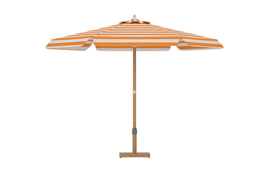 Cerox parasol 270 cm – Fersken/Hvid