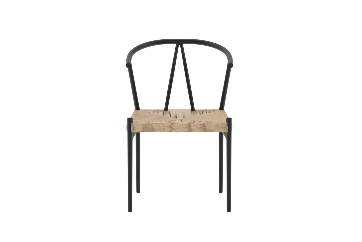 Alfons spisebordsstol – Sort/Naturflet