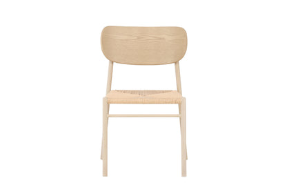 Polly Spisebordsstol – Whitewash / Beige Reb