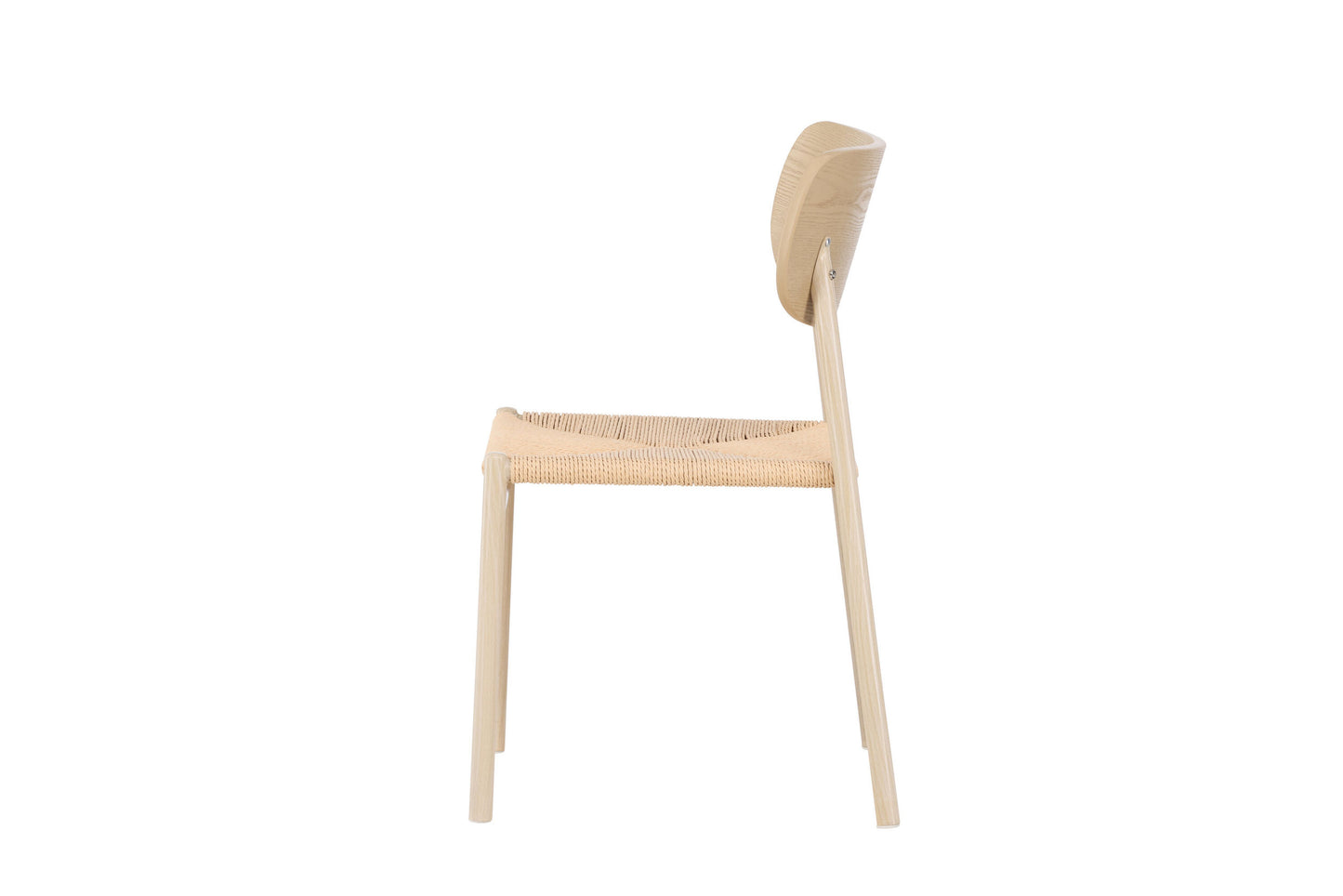 Polly Spisebordsstol – Whitewash / Beige Reb