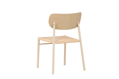 Polly Spisebordsstol – Whitewash / Beige Reb