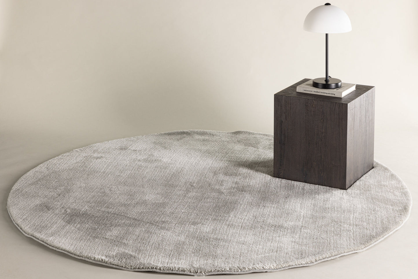Blanca tæppe 200×200 cm – Rund – Lysegrå