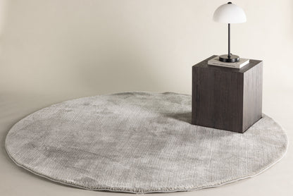 Blanca tæppe 200×200 cm – Rund – Lysegrå
