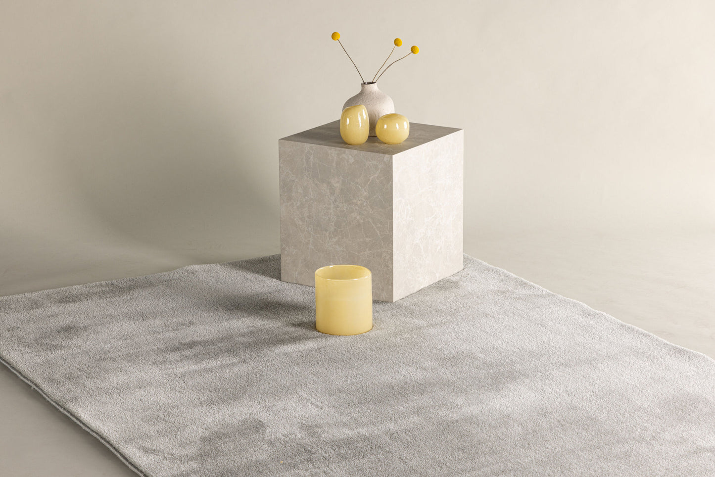 Blanca tæppe 230×160 cm – Rektangulært – Lysegrå