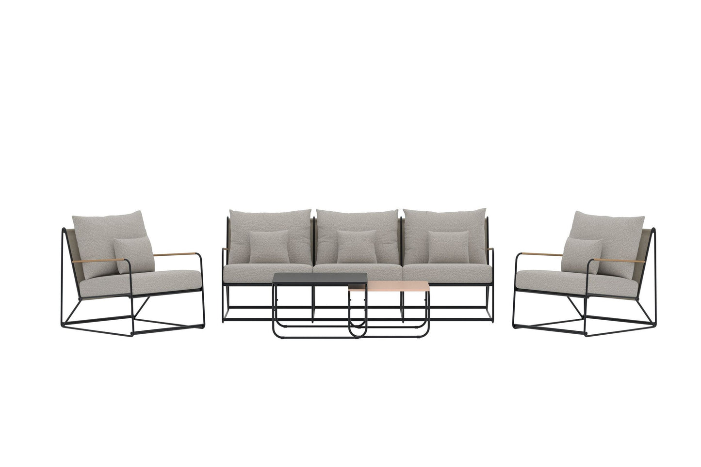 Palazzo loungesæt – Sort/Beige