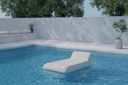 Redang oppustelig loungestol 168,5×85×51 cm – Hvid/Beigestribet