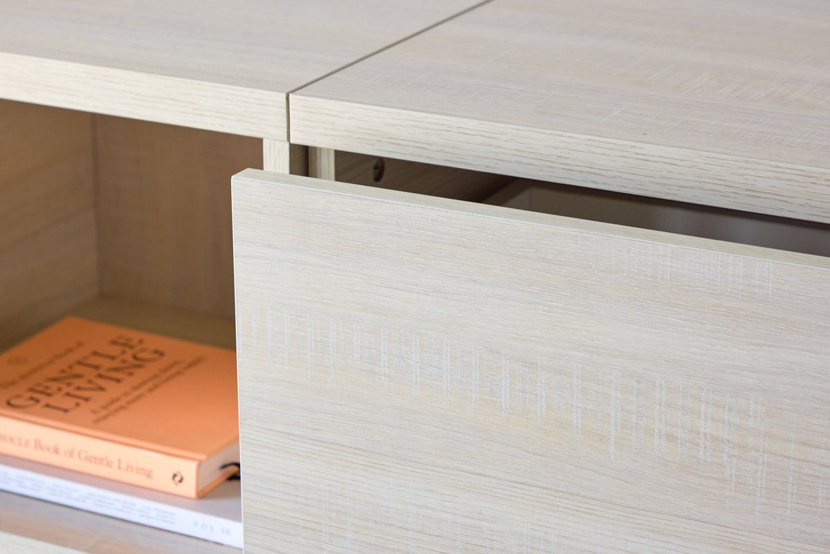 Nomi TV-møbel 180×35 cm – Whitewash