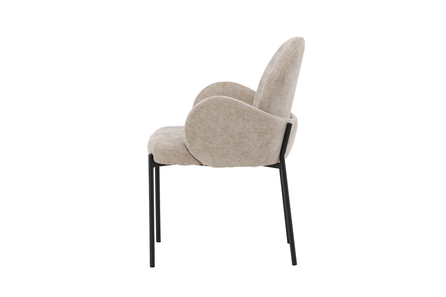 Blom Spisebordsstole (2 stk.) – Sort / Beige