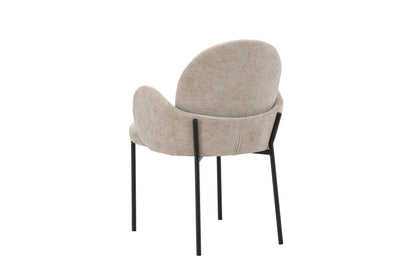 Blom Spisebordsstole (2 stk.) – Sort / Beige