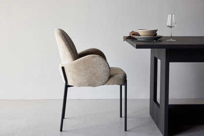 Blom Spisebordsstole (2 stk.) – Sort / Beige