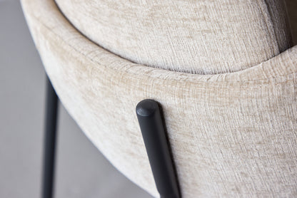 Blom Spisebordsstole (2 stk.) – Sort / Beige