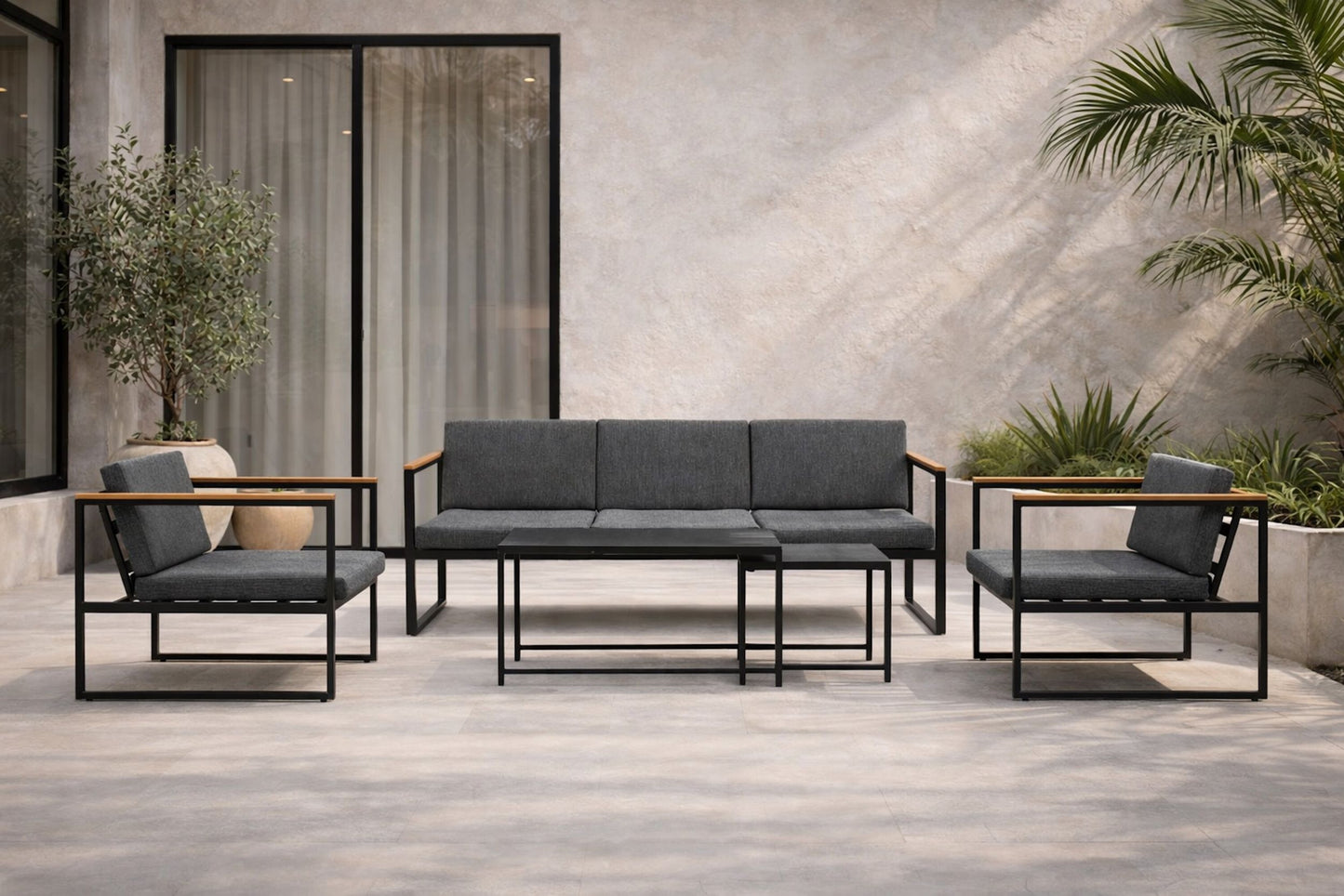 Dakar sofasæt – Sort/Grå