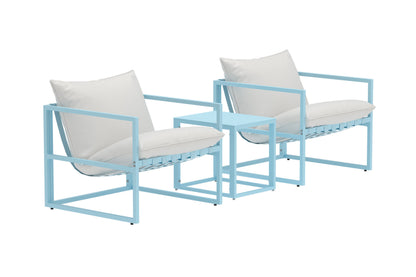 Messina loungesæt – Lyseblå/Beige