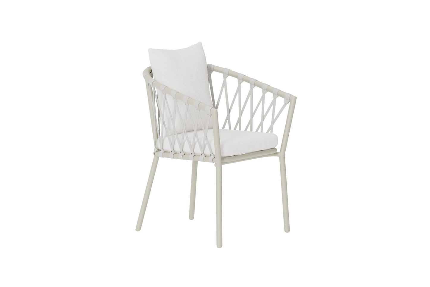 Linos spisebordsstole (2 stk.) – Beige/Hvid