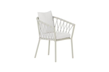 Linos spisebordsstole (2 stk.) – Beige/Hvid