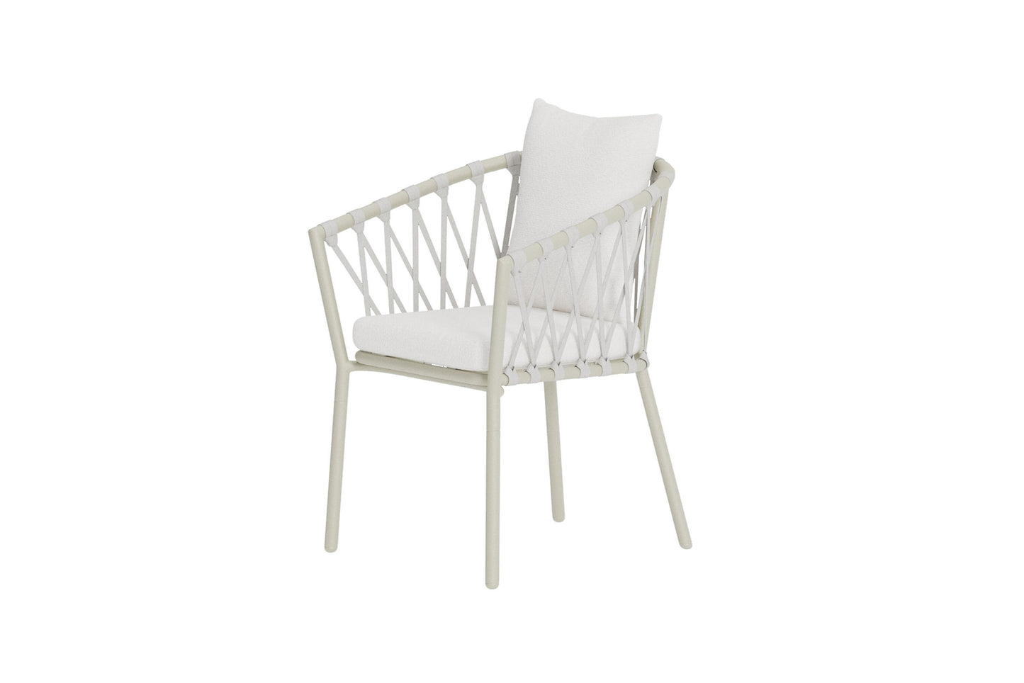 Linos spisebordsstole (2 stk.) – Beige/Hvid