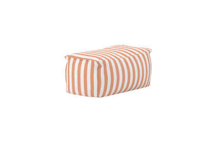 Redang puf 75×40×33 cm – Hvid/Ferskenstribet