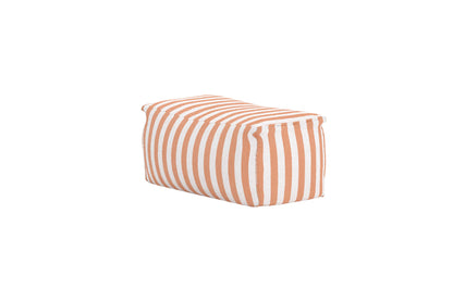 Redang puf 75×40×33 cm – Hvid/Ferskenstribet