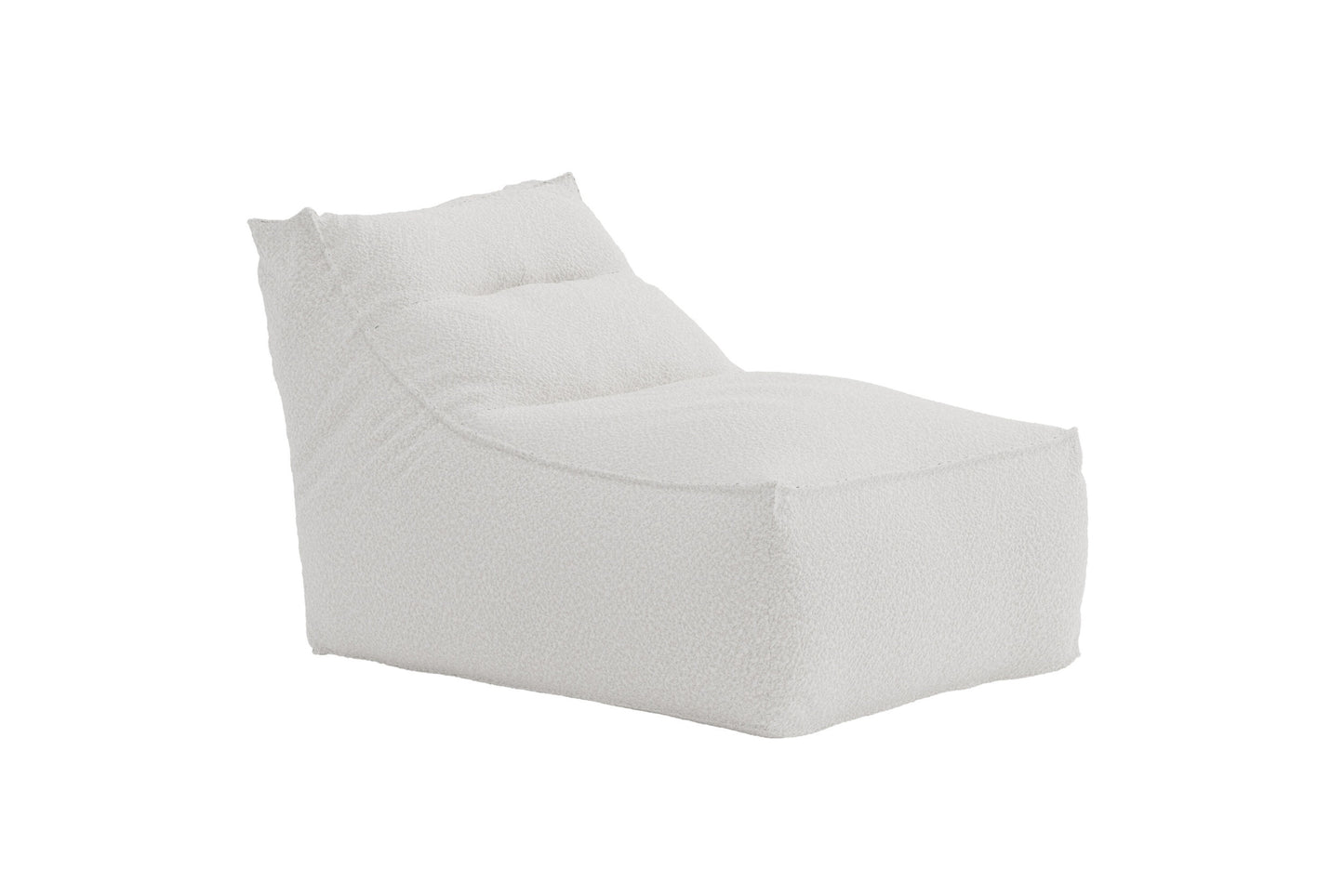 Redang sækkestol 118×94×83 cm – Hvid bouclé
