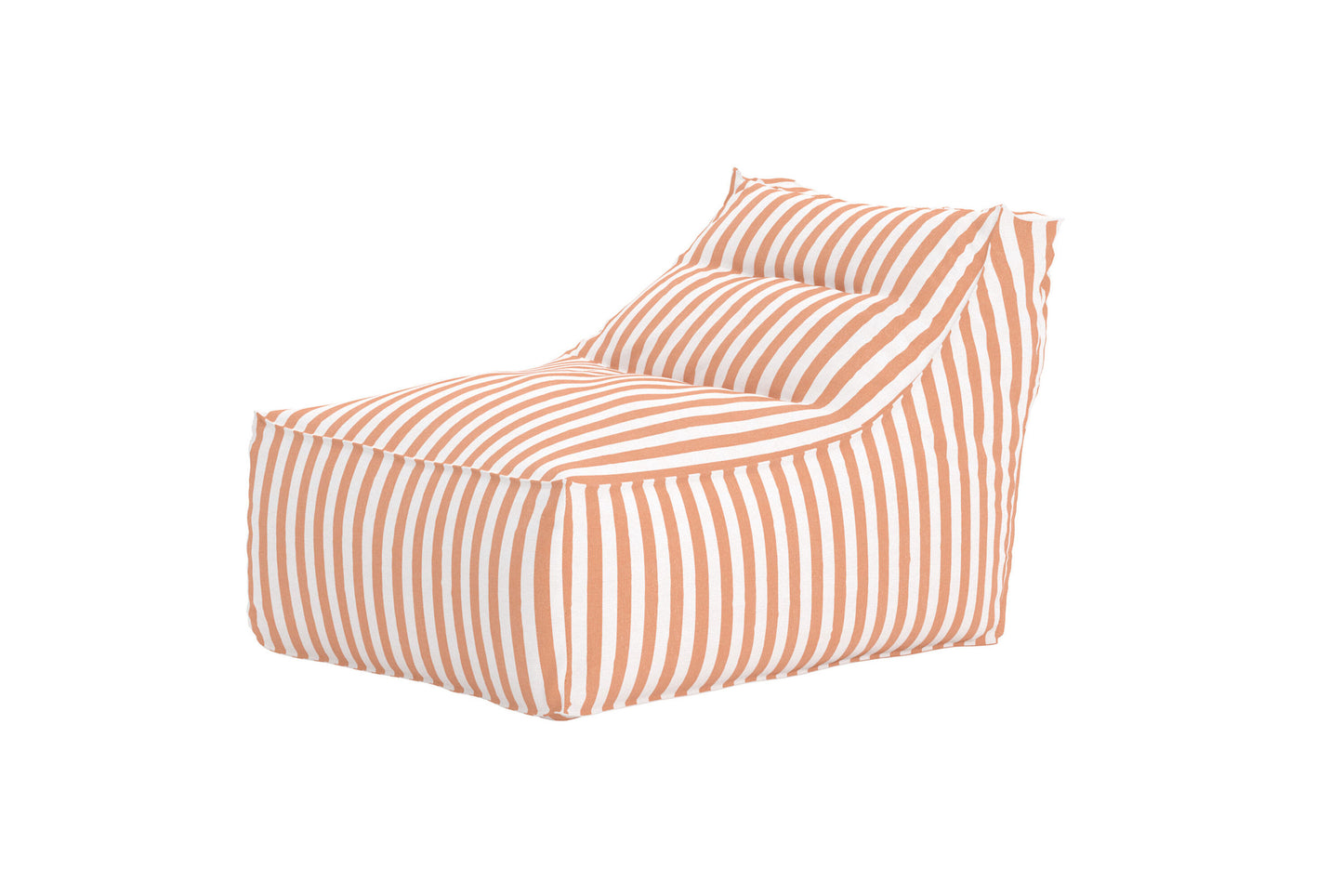 Redang sækkestol 118×94×83 cm – Hvid/Ferskenstribet