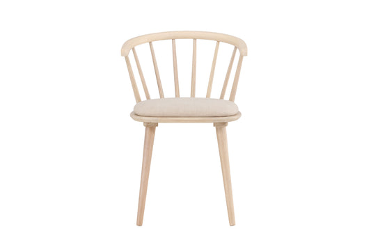 Bobby spisebordsstole med hynder (2 stk.) – Træ/Beige