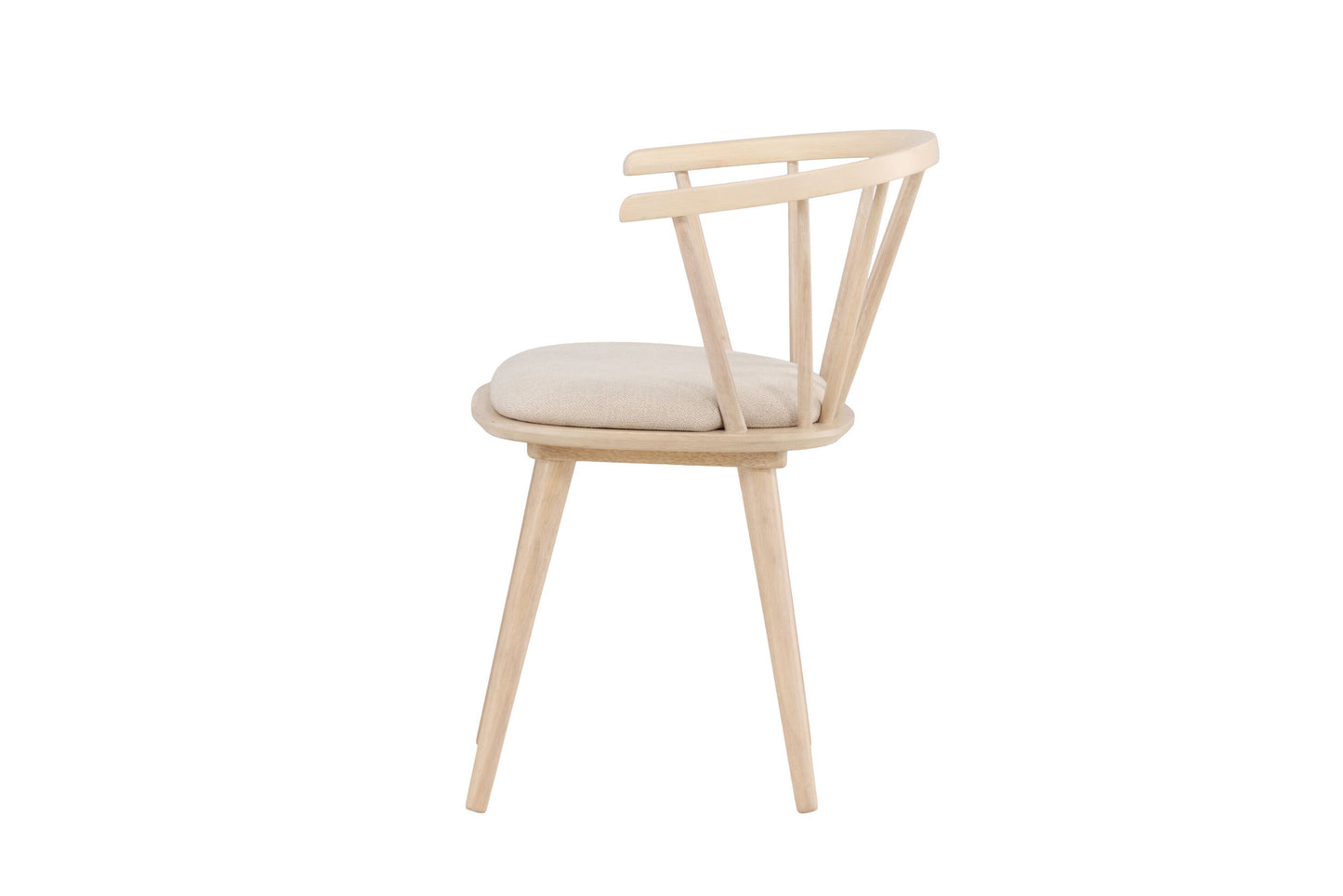 Bobby spisebordsstole med hynder (2 stk.) – Træ/Beige