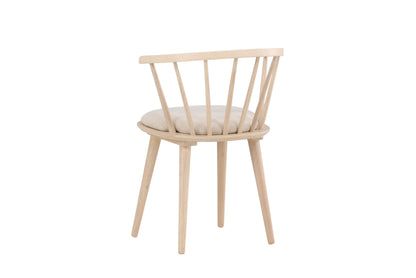Bobby spisebordsstole med hynder (2 stk.) – Træ/Beige