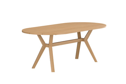 Kenya ovalt spisebord 200×100 cm – Naturteak