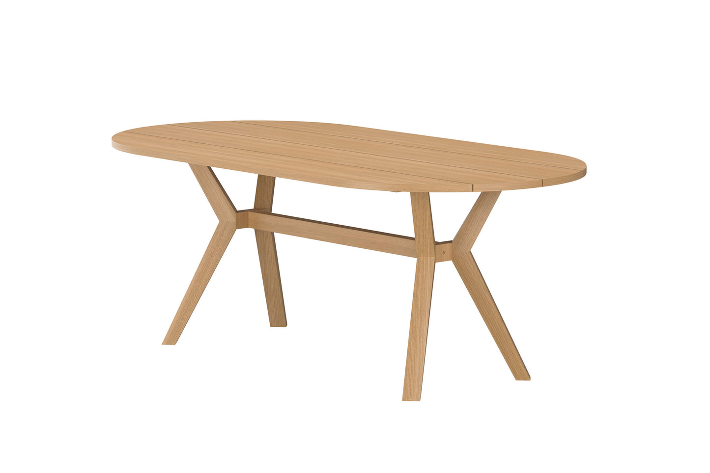 Kenya ovalt spisebord 200×100 cm – Naturteak