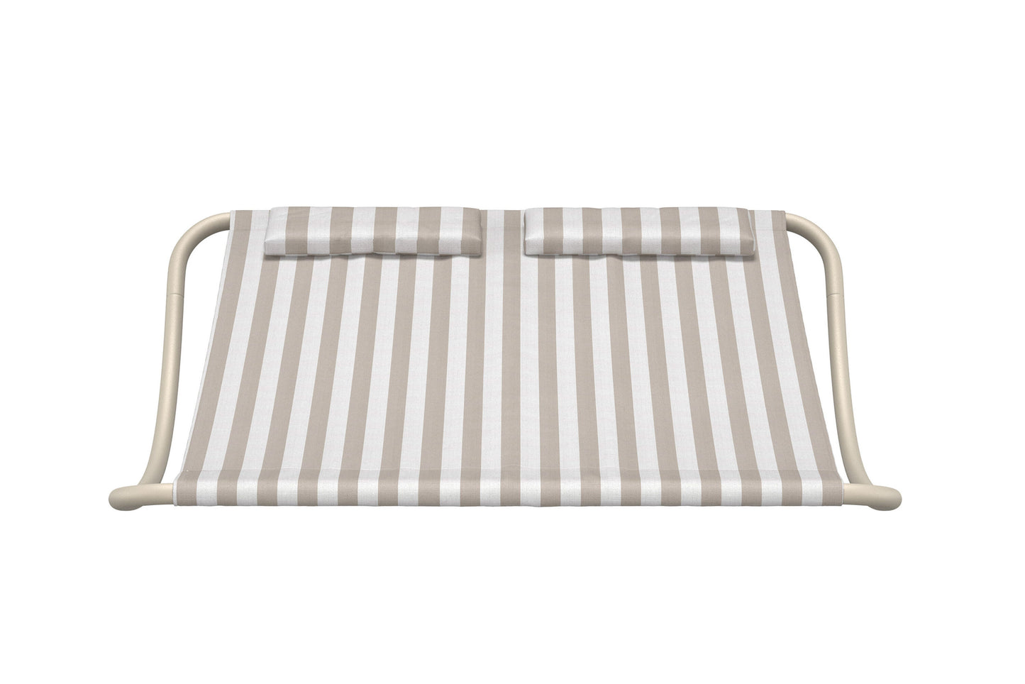 Gordo dobbelt solvogn – Beige/Hvidstribet