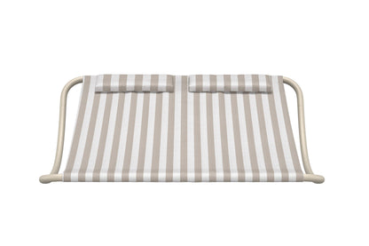 Gordo dobbelt solvogn – Beige/Hvidstribet
