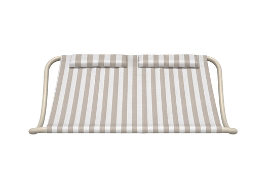 Gordo dobbelt solseng – Beige/Hvidstribet