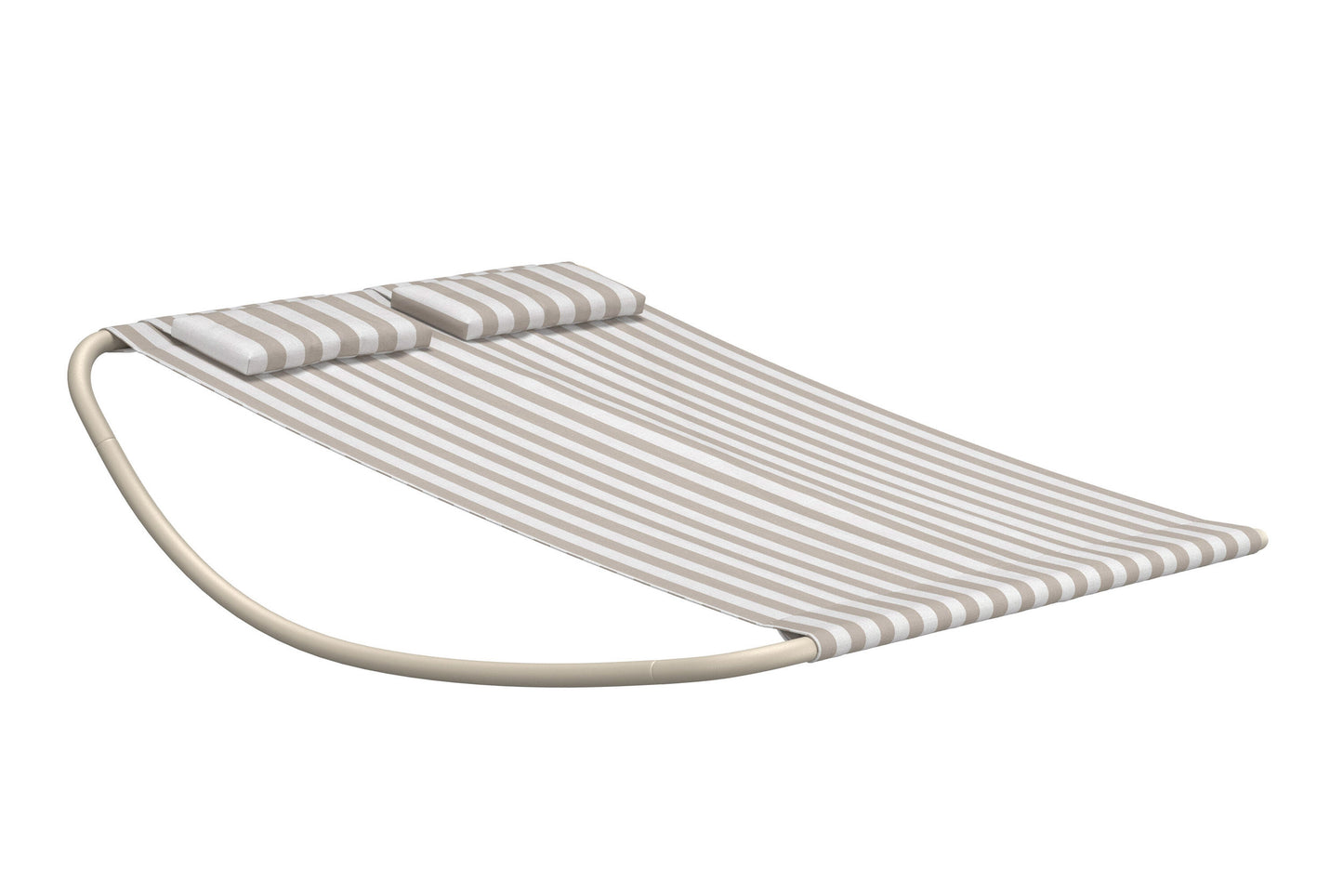 Gordo dobbelt solvogn – Beige/Hvidstribet