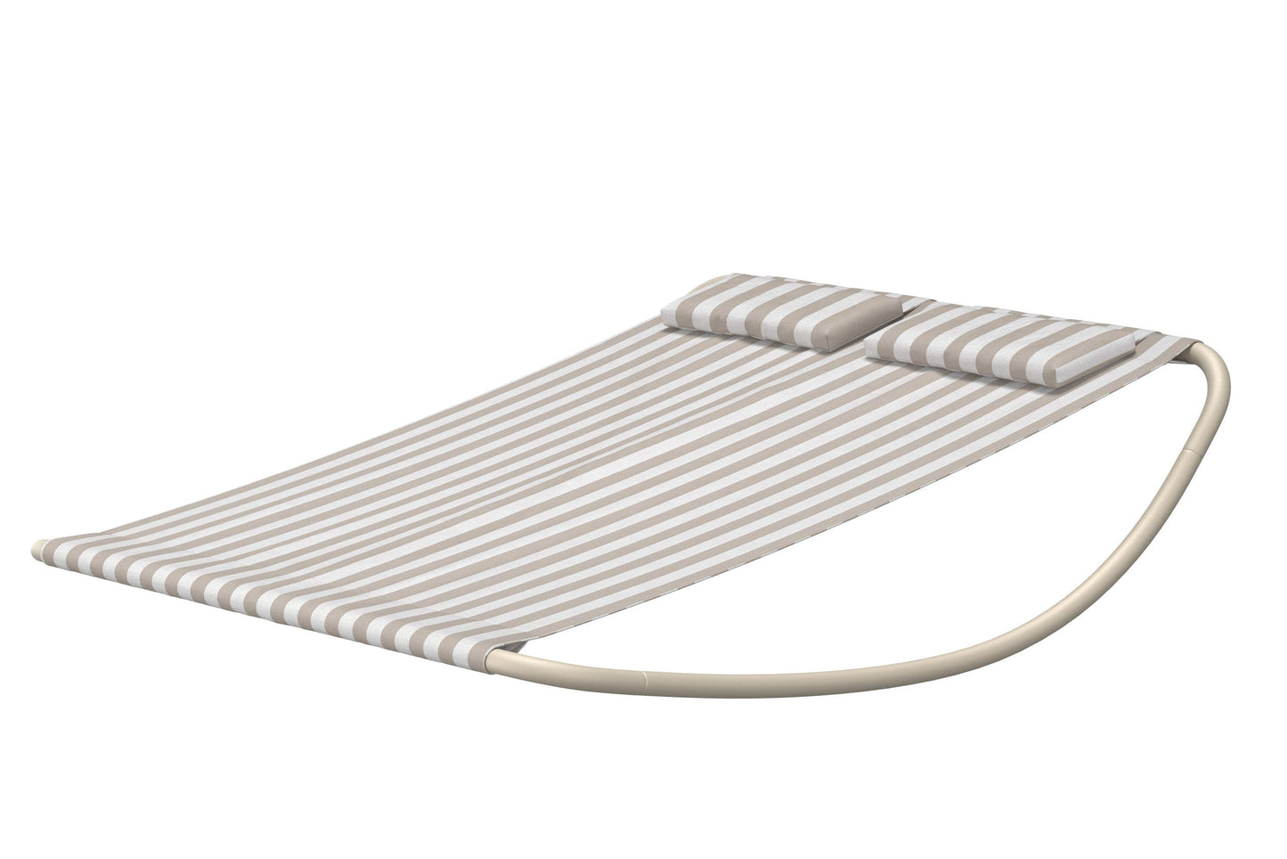 Gordo dobbelt solvogn – Beige/Hvidstribet