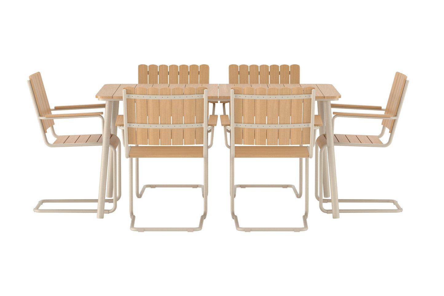 Holmsund rektangulært havesæt – Beige