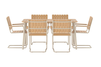 Holmsund rektangulært havesæt – Beige