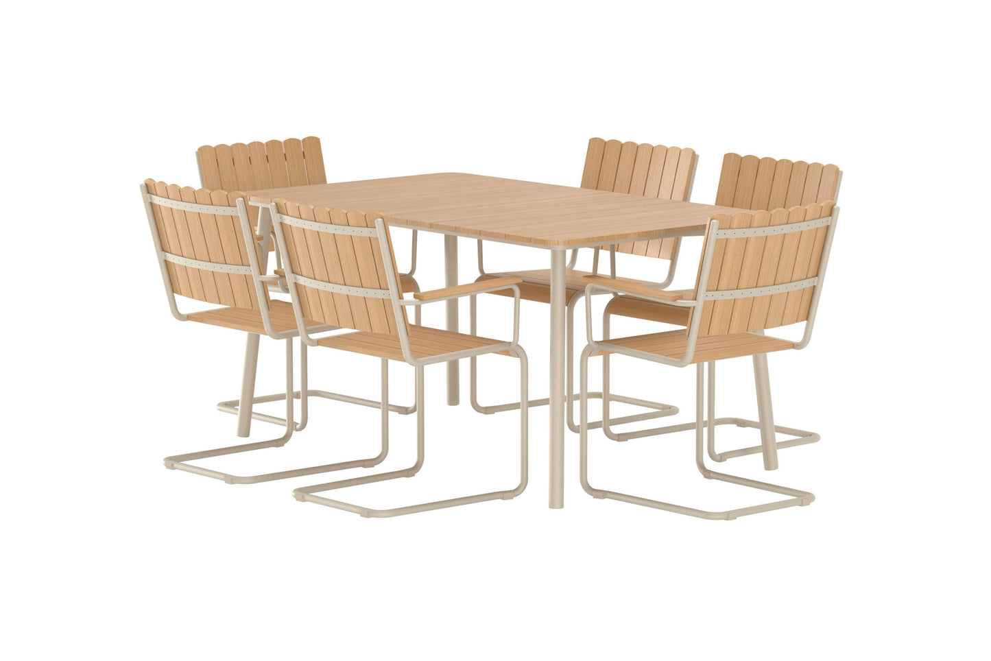 Holmsund rektangulært havesæt – Beige
