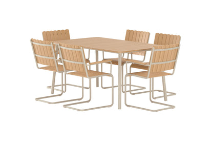 Holmsund rektangulært havesæt – Beige