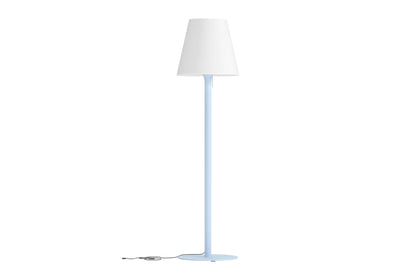 Moris gulvlampe Ø50×187 cm – Lyseblå/Hvid