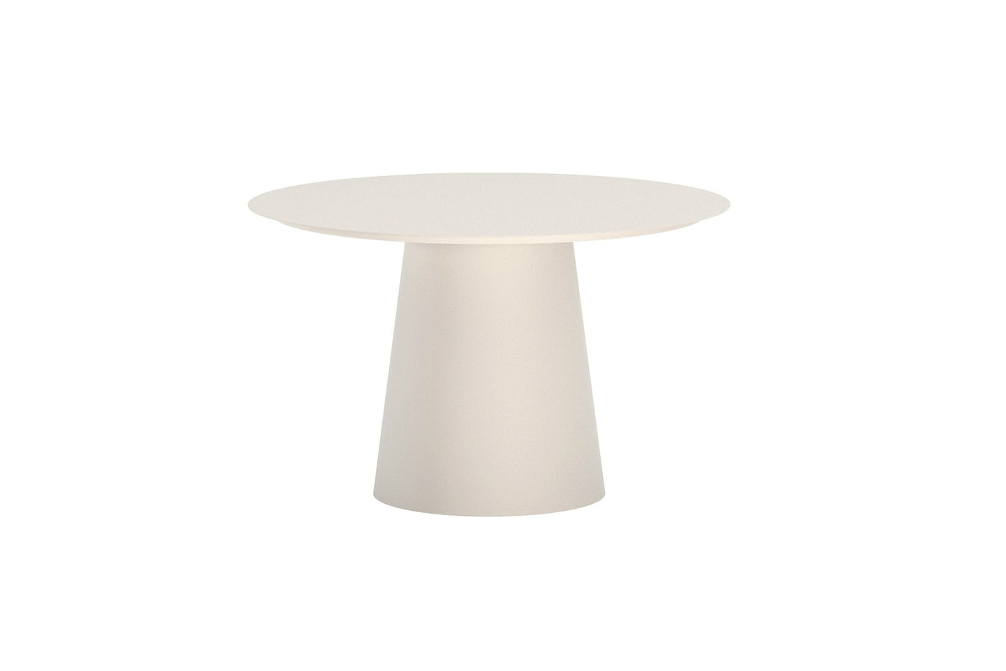 Lanzo spisebord Ø120 cm – Beige aluminium